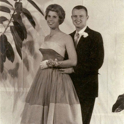 Judy and Gil Gillivan at a dance on campus in the 1960s