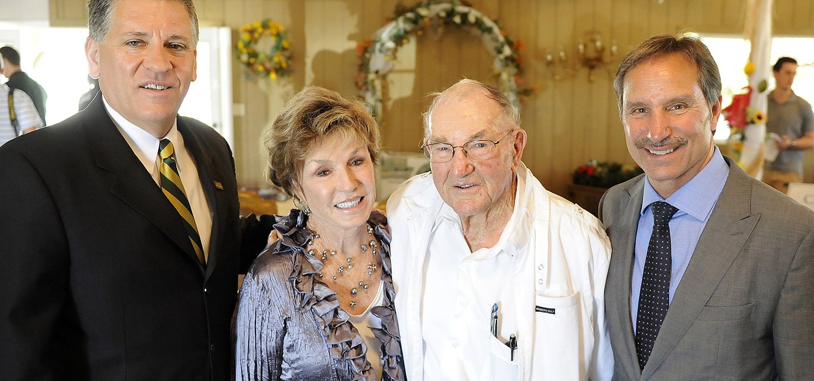  President Jeffrey D. Armstrong, Jan Bartleson, Stu Bartleson and Dean Andy Thulin at the signing ceremony at Bartleson Ranch