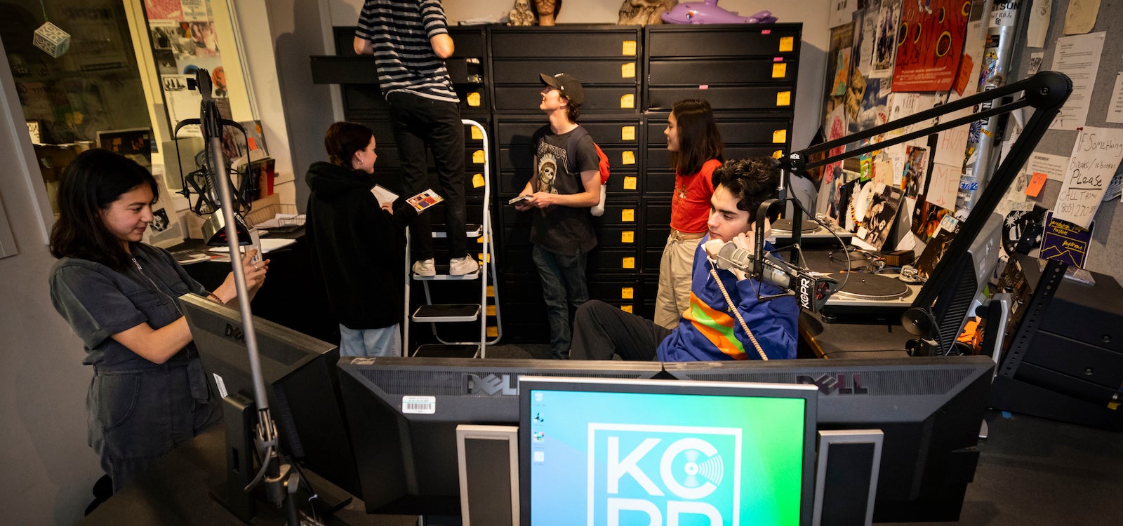 Students working at KCPR