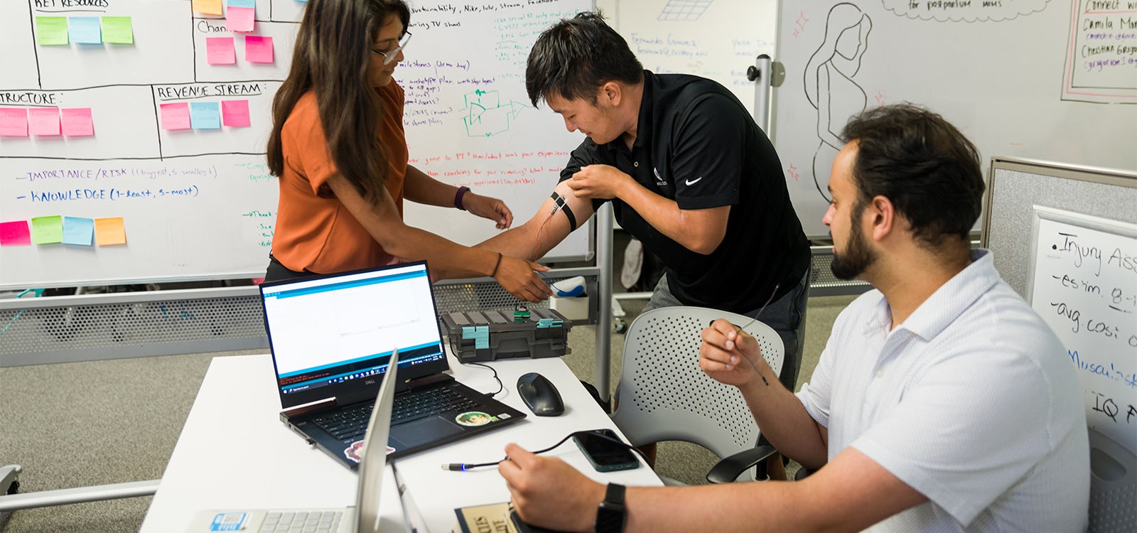 Student group at work at the CIE