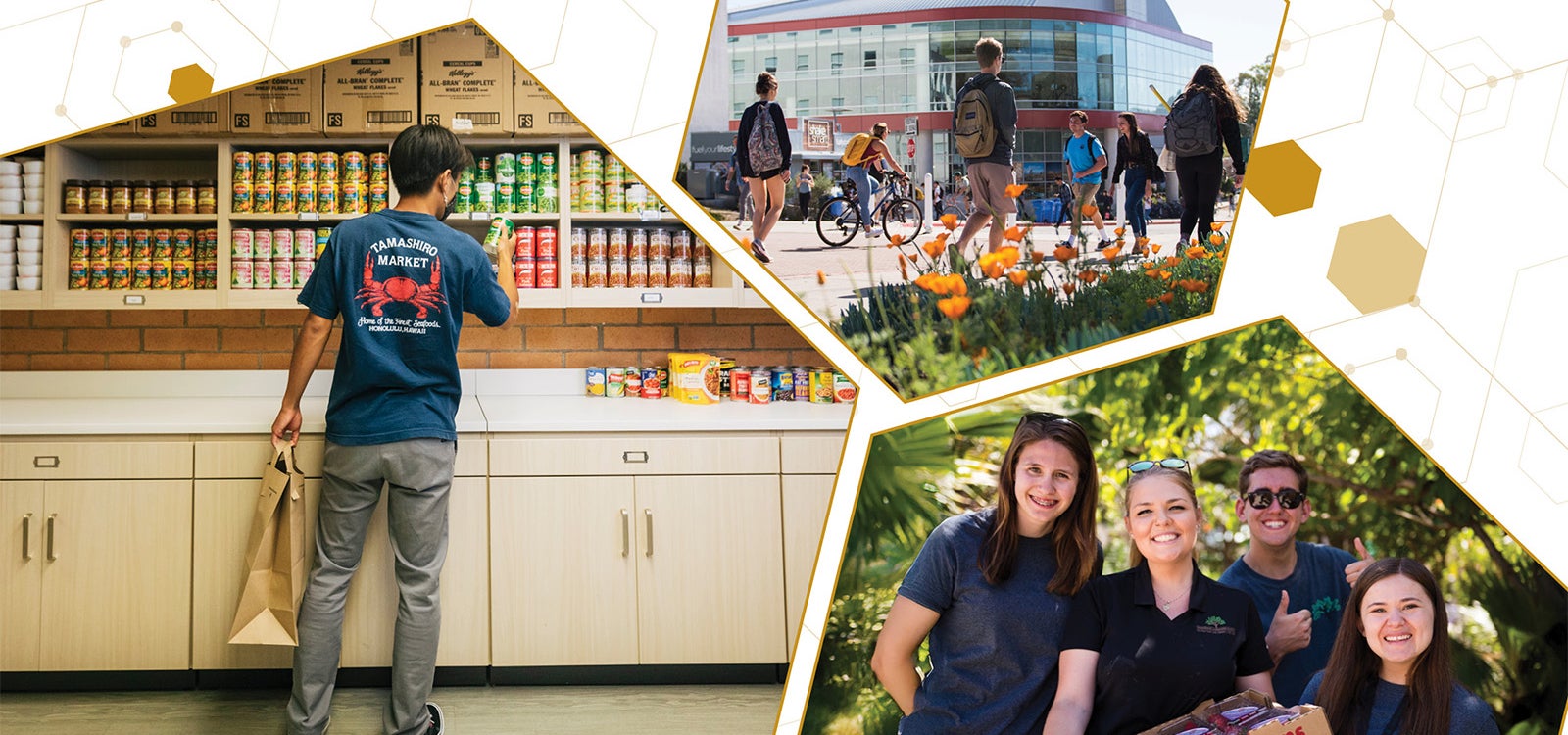 Compilation of three general Student Affairs photos