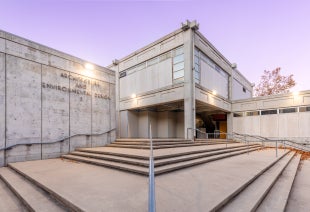 CAED Building at dusk