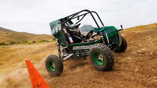 Cal Poly Racing's Baja Team trains on an off-road course