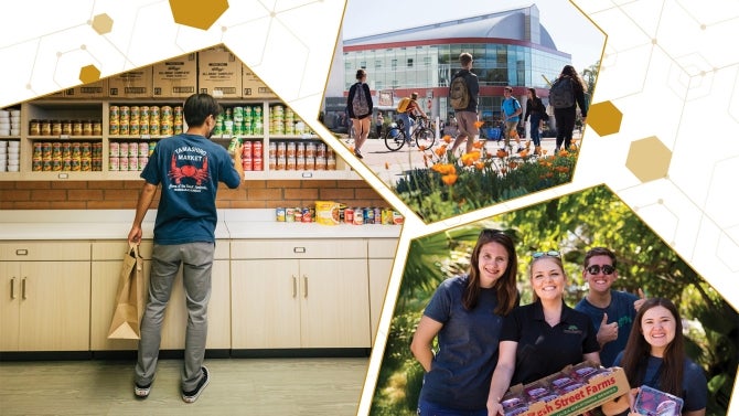 Compilation of three general Student Affairs photos