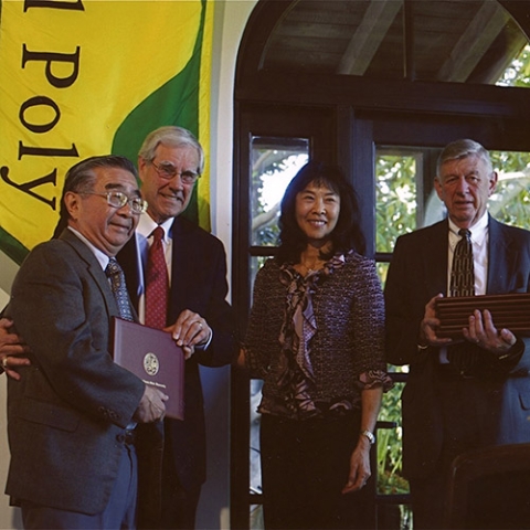 Frank Sakamoto receives an honorary degree from Cal Poly
