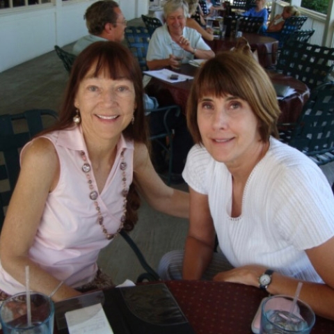 Julie Valentino Detro (left), Marilyn Darracq (right)