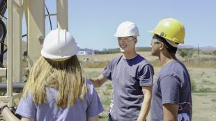 Cal Poly BRAE students with drill