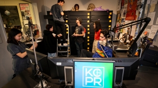 Students working at KCPR