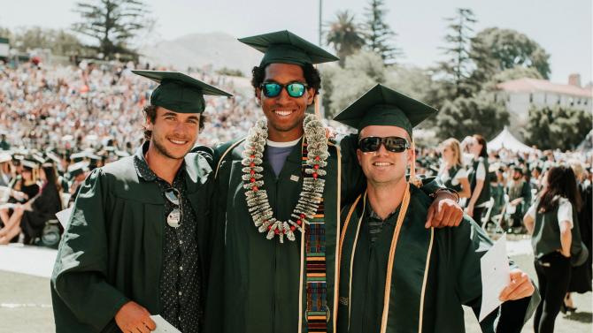 Three Cal Poly graduates at commencement ceremony