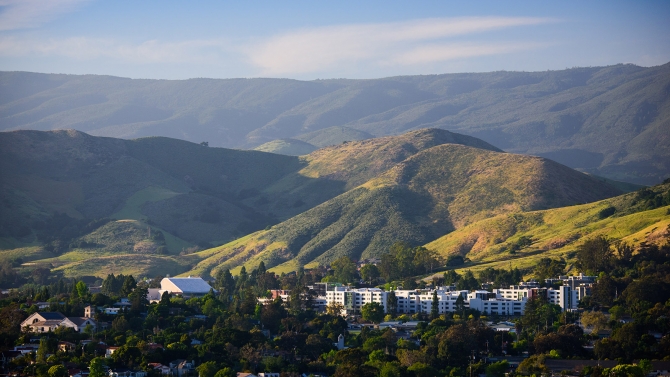 Arial view of campus